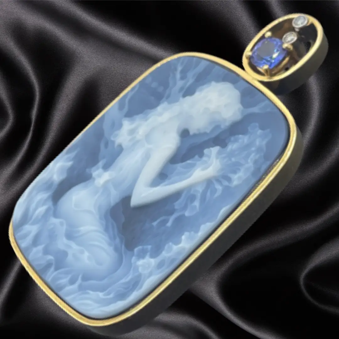 Carved Agate Cameo 2 by Pelegrin Gems