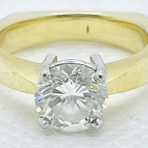 Birks Diamond Solitaire Gold Ring @pelegringems
