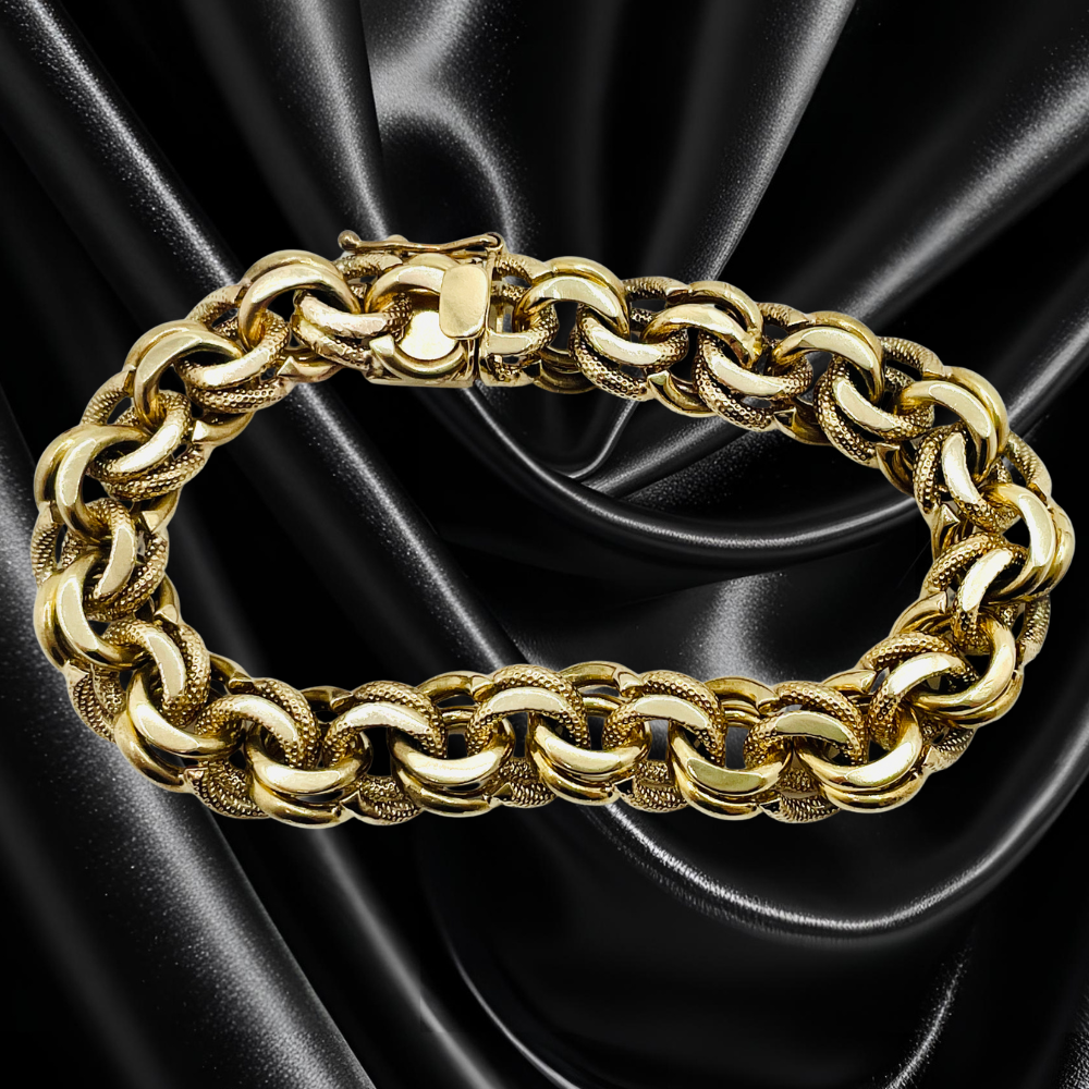 14Kt Yellow Gold Double Link Bracelet