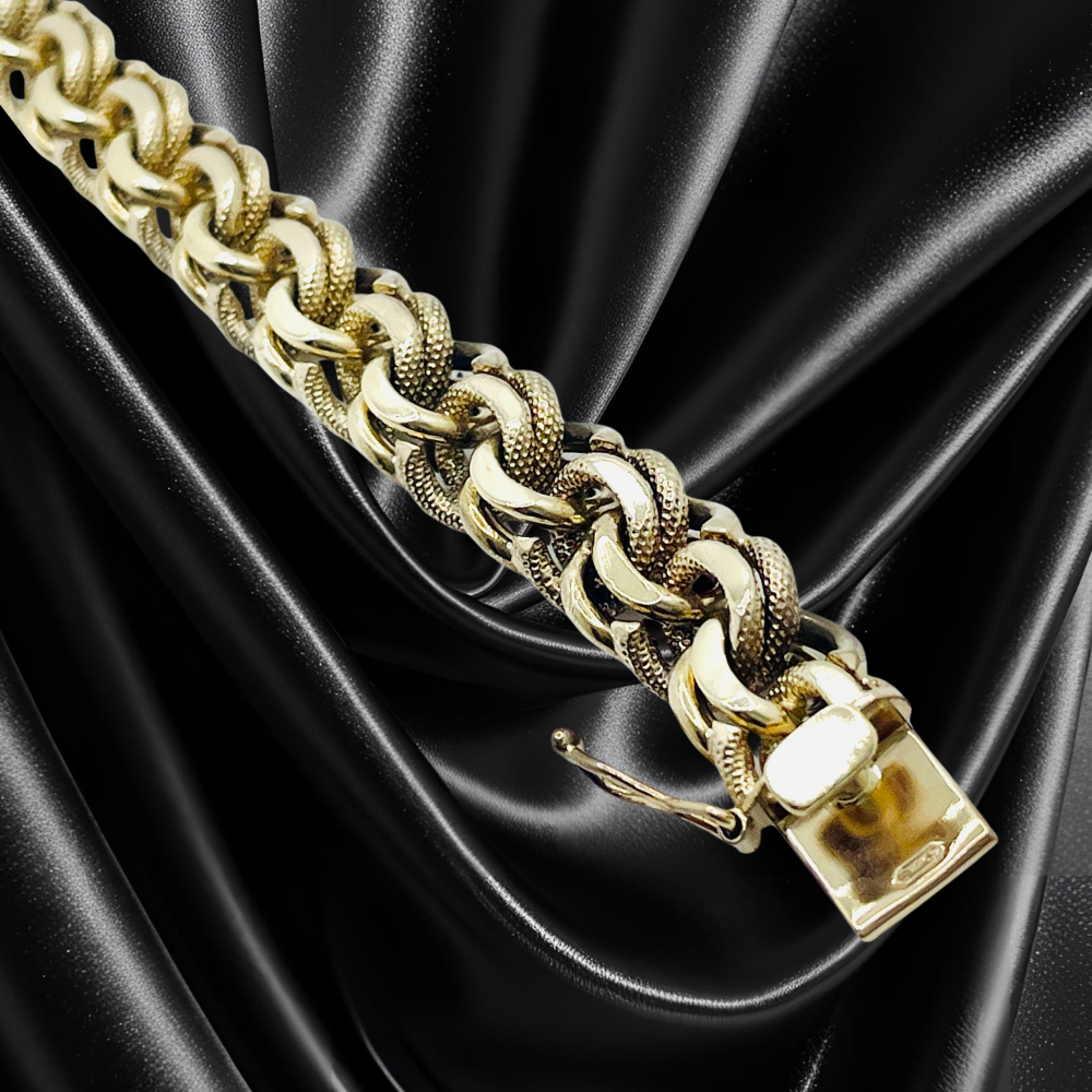 14Kt Yellow Gold Double Link Bracelet - Image 3
